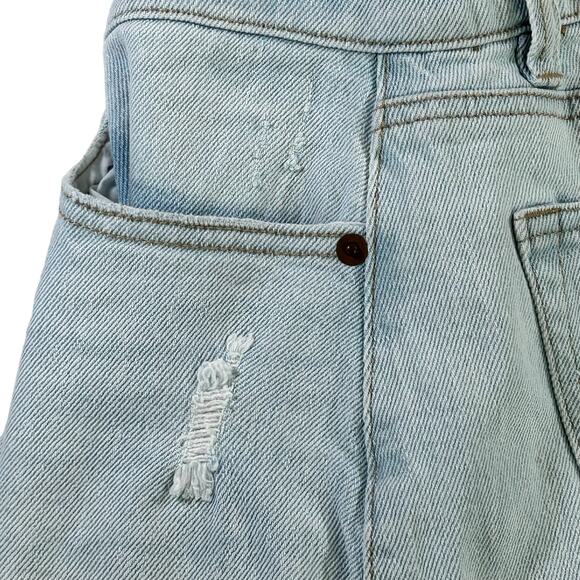 Copper Key Jean Shorts Size 5 Juniors Bleach Wash Raw Hem Slits Distressed Denim - Picture 4 of 11